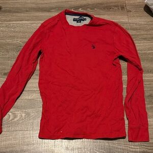 U.S. Polo Assn. Vibrant Red Long Sleeve Tee